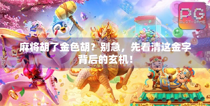 麻将胡了金色胡？别急，先看清这金字背后的玄机！