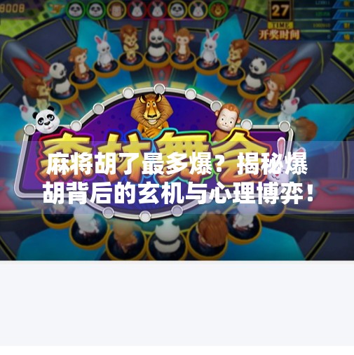 麻将胡了最多爆？揭秘爆胡背后的玄机与心理博弈！