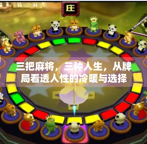 三把麻将,三种人生,从牌局看透人性的冷暖与选择