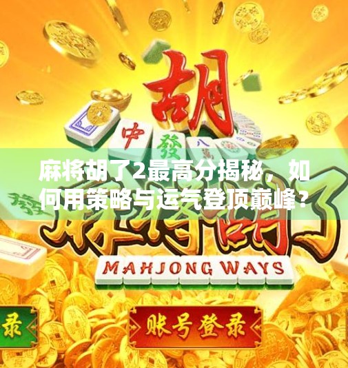 麻将胡了2最高分揭秘，如何用策略与运气登顶巅峰？