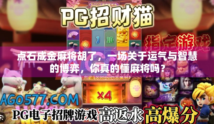 点石成金麻将胡了,一场关于运气与智慧的博弈,你真的懂麻将吗?